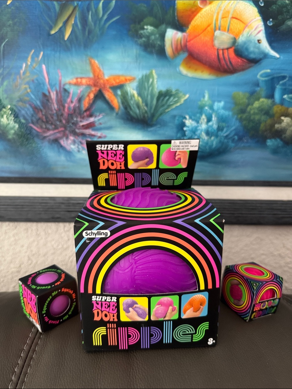 Super NeeDoh Ripples Purple- Groovy Glob & pink mini Ripple Sensory Toys 💜🩷